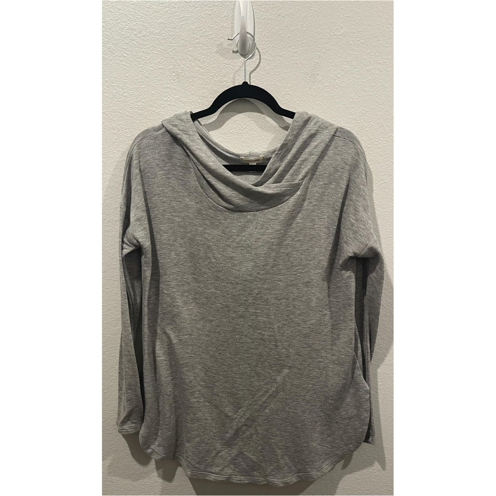 SILENCE + NOISE Grey Long Sleeve Hooded Sweatshirt